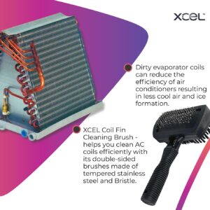 Next Generation Air Conditioner Evaporator Coil Fin Cleaning Brush V2 (Double-Sided) - By XCEL