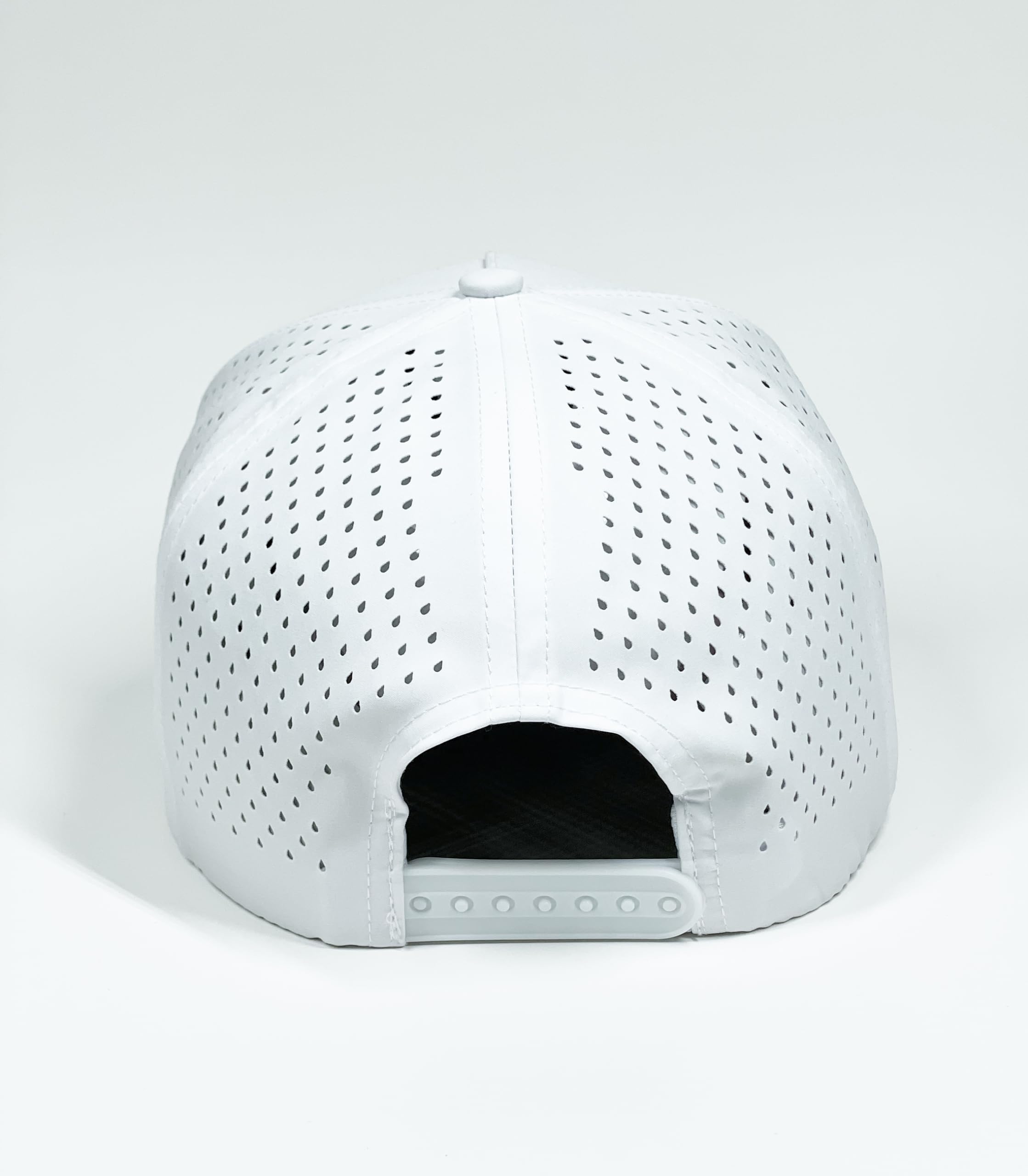 birdskie Golf Hat Snapback, Breathable, Quick Drying, High Performance, The Swagger Golf Cap White