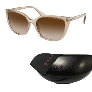 Ralph Lauren RA5274 580213 56MM Shiny Transparent Brown/Gradient Brown Cateye Sunglasses for Women + BUNDLE With Designer iWear Complimentary Eyewear Kit