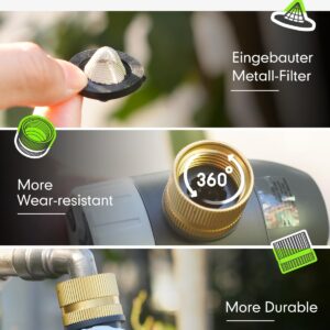 RAINPOINT Bluetooth Hose Timer with Brass Inlet,Smart Water Timer for Garden Hose,Sprinkler Timer with Rain Delay/Manual/Auto Watering, App Control