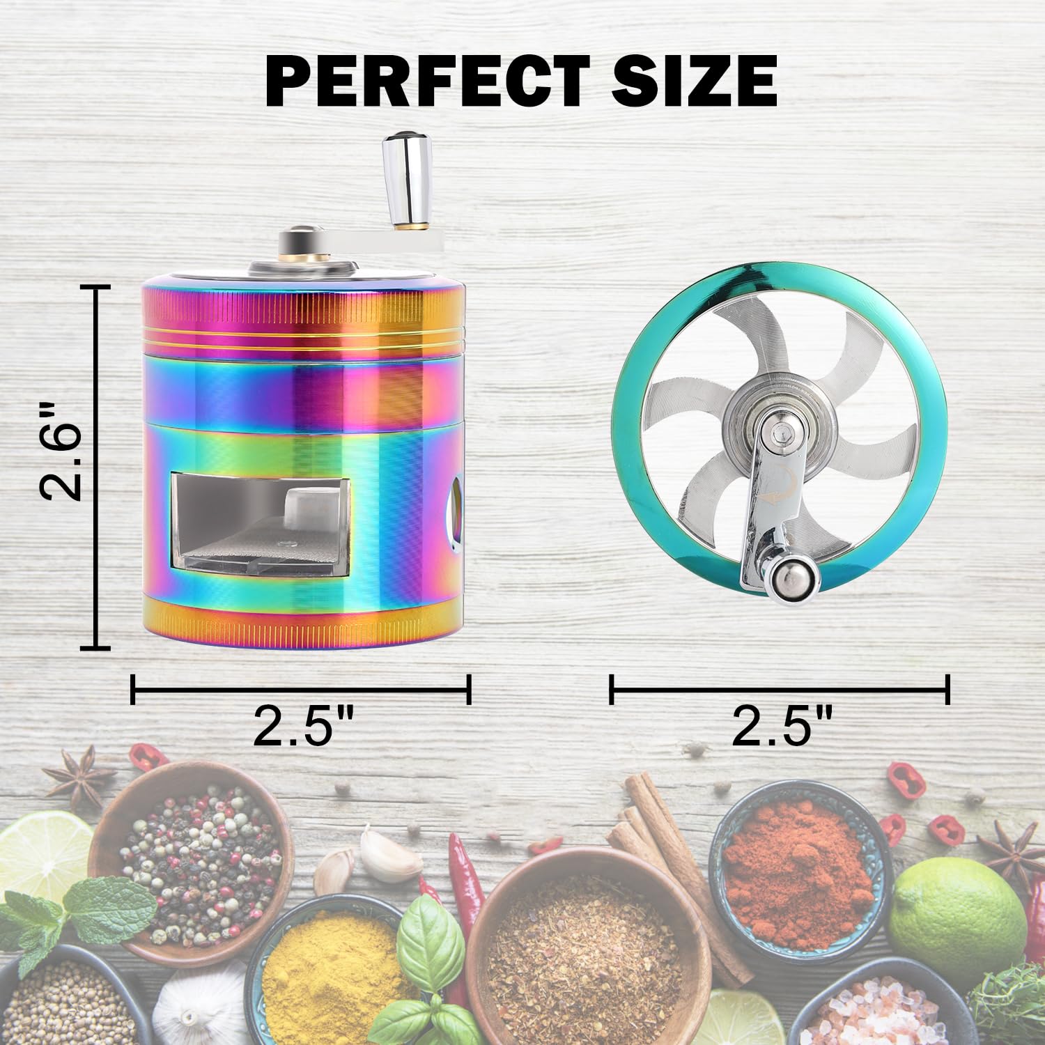 Spice Grinder - Colorful,2.5"