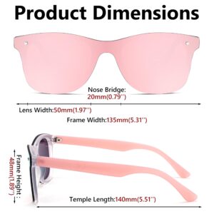 FEISEDY Trendy Rimless Mirrored One Piece Lens Sunglasses Reflective Sun Glasses B4155