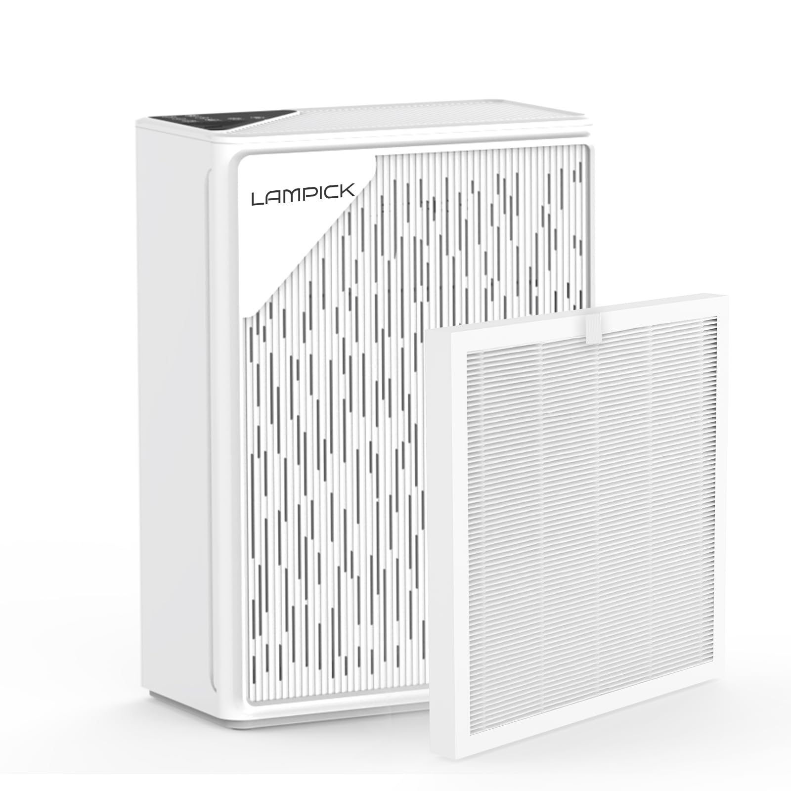 LAMPICK Air Purifier Filter 4-in-1 High-Efficiency True HEPA Replacement Filter, Air Filter Compatible Air Cleaner A6, H13 True HEPA Filter for Smoke Pollen Dander Hair Smell (1 Pack)