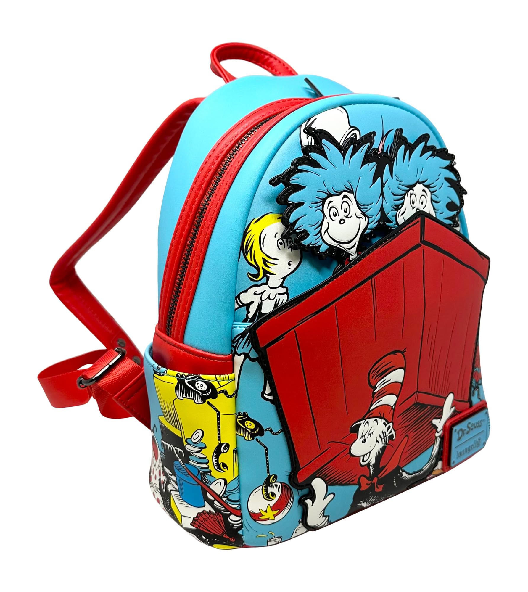 Loungefly Dr Seuss Thing 1 and 2 Interactive Cosplay Womens Double Strap Shoulder Bag Purse