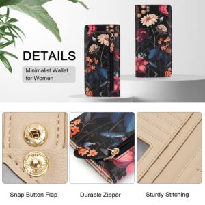 TANTIUE Wallet Women Ultra Slim Thin Leather Womens Wallet RFID Blocking Credit Card Holder Bifold Clutch Long Ladies wallet