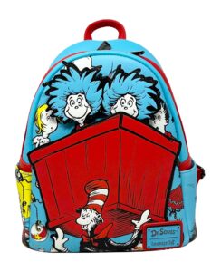 loungefly dr seuss thing 1 and 2 interactive cosplay womens double strap shoulder bag purse