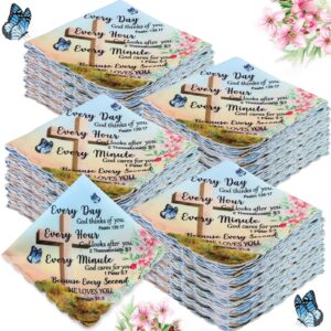 smoothnovelty 50 pcs handkerchiefs for women christian gifts bulk soft gifts inspirational religious bible verse gifts