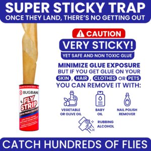 48 Fly Strips Indoor Sticky Hanging with Pins. Fly Trap Fly Paper Strips Indoor Hanging Fly Tape for Indoors and Outdoor. Fly Catcher Fly Ribbon Sticky Fly Traps for Indoors Flypaper. Fruit Gnat Traps