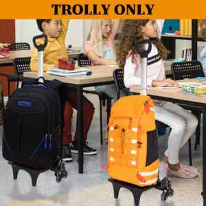 Backpack Trolley 6-Wheels Rolling Dolly Luggage Cart for Schoolbags,Backpack Foldable Stair Climbing Hand Truck