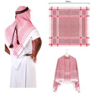 Craoopii Palestine Scarf, Keffiyeh, High Headscarf, Keffiyeh Neck Head Scarf Wrap for Men Women(Type2)