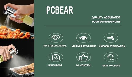 PCBEAR Oil Sprayer for Cooking,100ml Oil Sprayer for Air Fryer, Salad,BBQ,Roasting