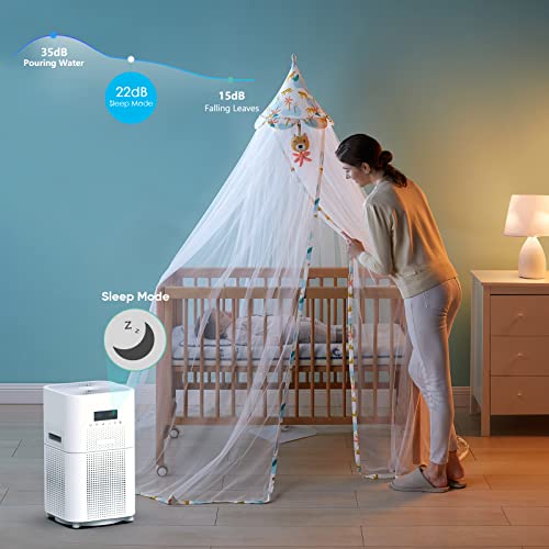 Air Purifiers for Home Large Room,Air Purifiers Up to 1830 Sqft, H13 True HEPA Air Purifiers Filter for Bedroom,24dB Sleep Mode