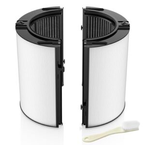 2-in-1 filter replacement filter for dyson tp06 hp10 tp07 hp06 tp04 ph01 hp09 tp10 tp09 hp07 air purifier 360° combi glass pure cool hot humidify fan, upgrade 2-in-1 hepa + carbon filter, 1-pack