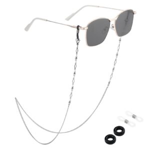 humlbird Glasses Chain Stainless steel Eyeglass Chains for Women Sunglass Chain Stylish Mask Chain Eye Glasses Holders Around Neck Glasses Strap (stainless steel-3)