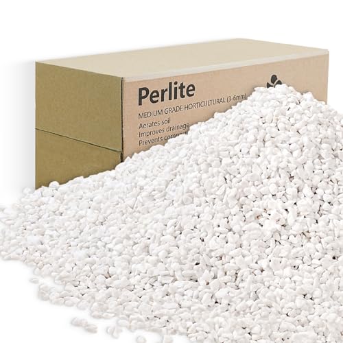 12QT Perlite for Plants, 3-6mm Horticultural Medium pearlight for Indoor & Outdoor, perilite Bulk Soil Amendment for Enhanced Drainage and Growth…