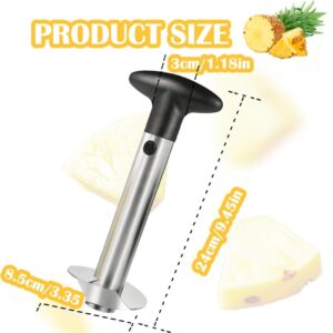 Pineapple Corer and Slicer Tool, [Upgraded] Premium Stainless Steel Pineapple Cutter Pineapple Slicer with Detachable Handle Sharp Serrated Tips & Thick Blade Kitchen Gadgets Easy to Clean