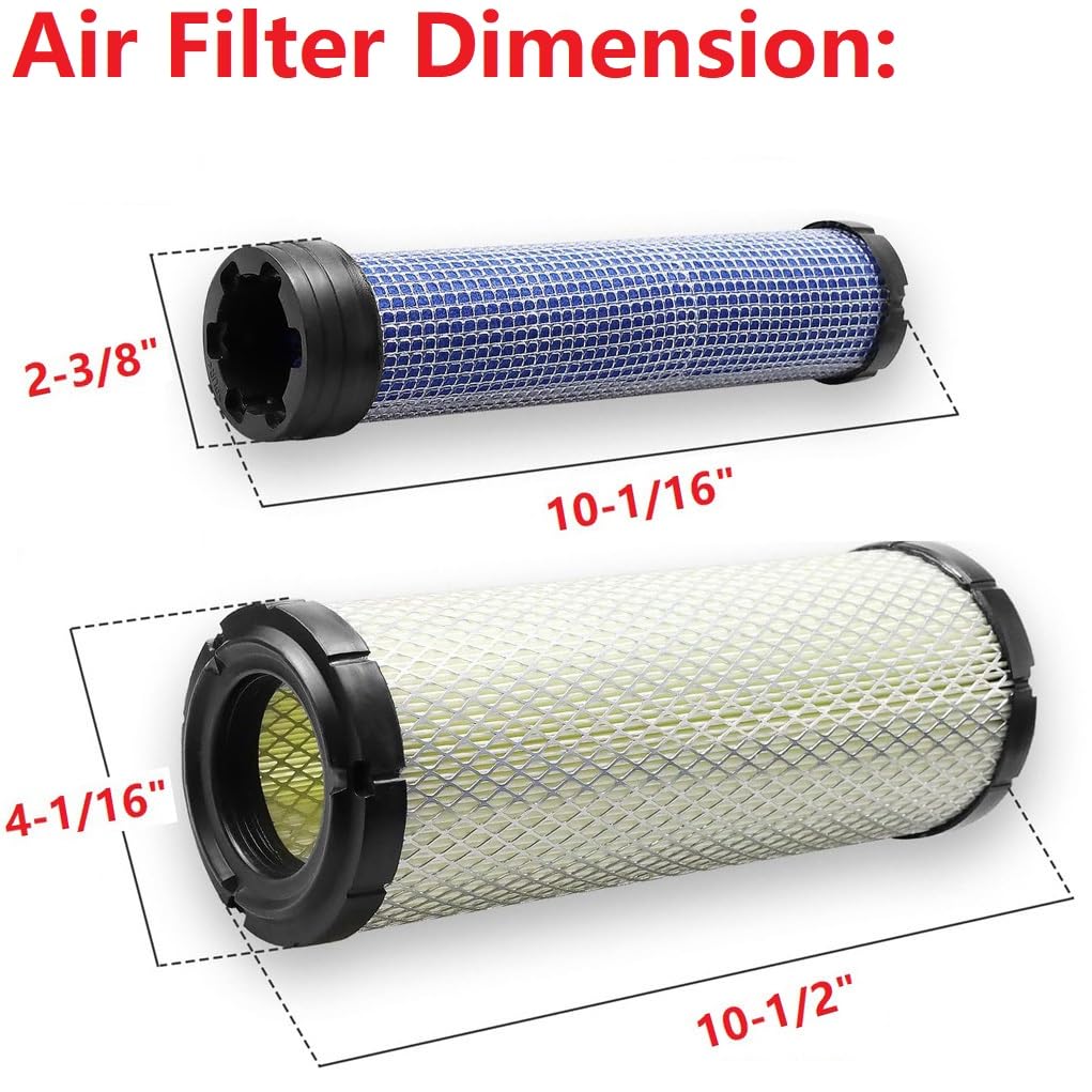 Annolai M131802 M131803 Inner Outer Air Filter for John D 717 727 737 777 797 1420 1435 1445 1545 1565 2305 Kawasaki 11013-7044 11013-7020 11013-7045 Kohler 25 083 01-S 2508304-S Donaldson P821575