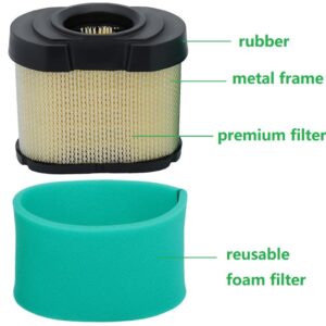 Annolai 792105 Z425 Air Filter for BS V-Twin Engine 593240 593435 276890 44H777 5405K John Deer-e Z245 MIU11515 MIU11517 GY21057 D160 D170 LA155 LA165 Mower 492932 696854 Oil Filter