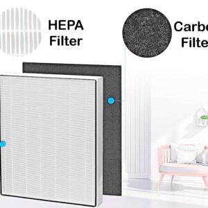 SCREENTRONICS H13 True HEPA Filter S & Carbon Pre Filters Compatible Replacement for Winix C545 Air Purifier Part# 1712-0096-00 (2X True HEPA Filters + 8X Activated Carbon Filters)