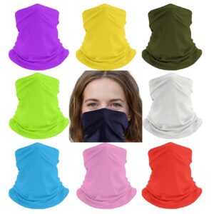 hcmy balaclava 9 pack neck gaiters bandana shiesty magic scarf headwear tube uv face mask headbands wraps for women