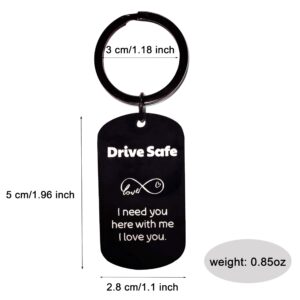 HOMEVAGE Anniversary, Birthday Gifts, Valentines Day Gifts For Him, Men, Man - You Are My Favorite & Drive Safe Keychain - I Love You Gift Husband, Unique & Funny Gift