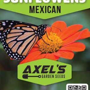 Mexican Sunflower Seeds for Planting – Plant & Grow Heirloom Mexican Sunflowers in Home Outdoor Garden – Planting Instructions for Vibrant Blooms – Great Gardening Gift, 1 Packet