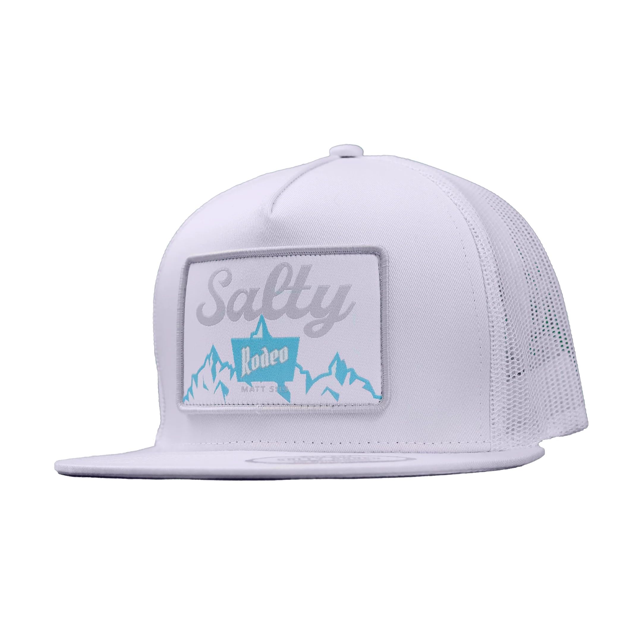 Salty Rodeo ICY OG Hat- Tall Crown White Yupoong Snapback Western Wear Snapback - One Size Fits Most