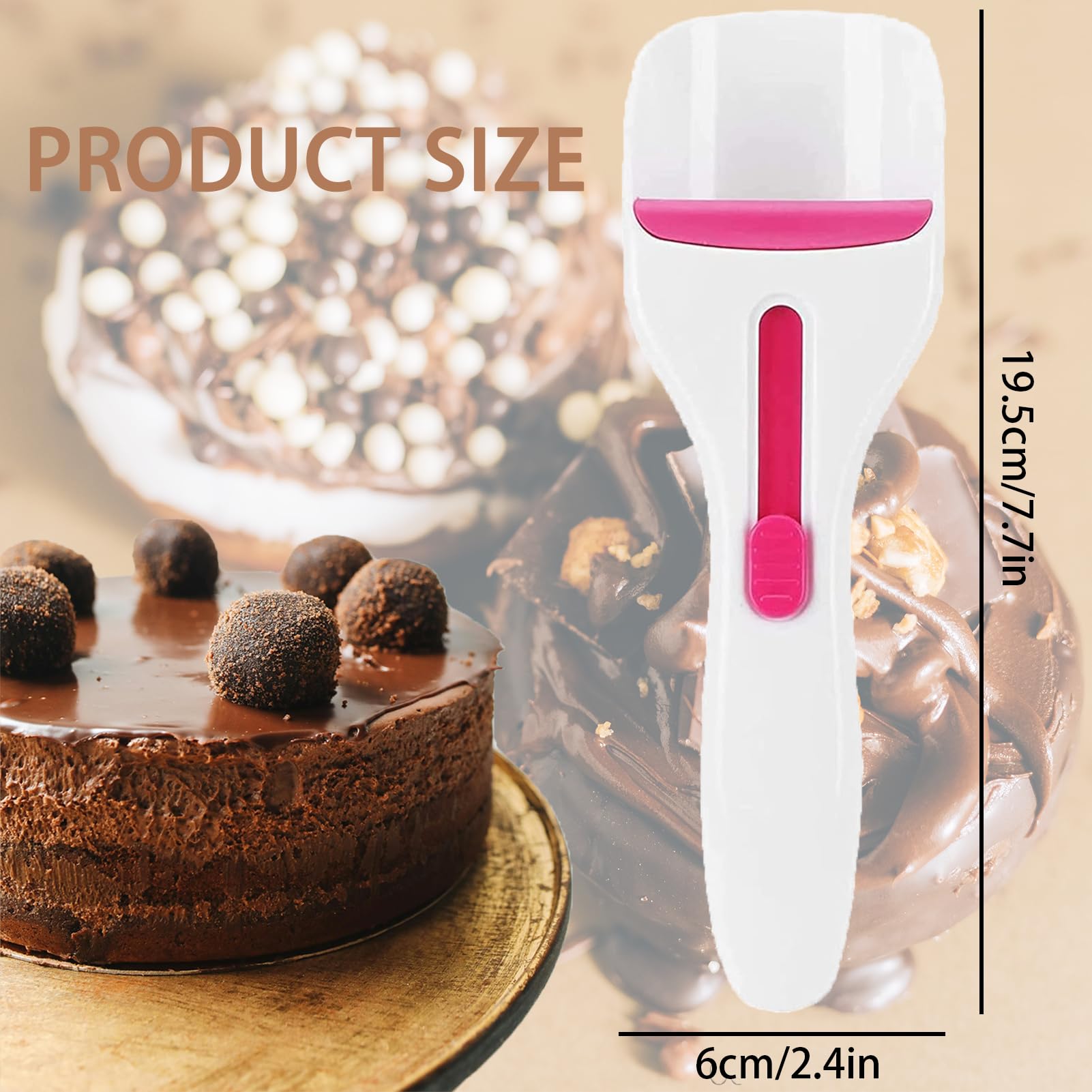 LOKE THE SUN Cake Batter Distribution Scoop, One-Touch Sliding Button Dispenses Batter, Home Batter Dispenser Baking Tool, Kitchen DIY Cupcake Batter Scoop