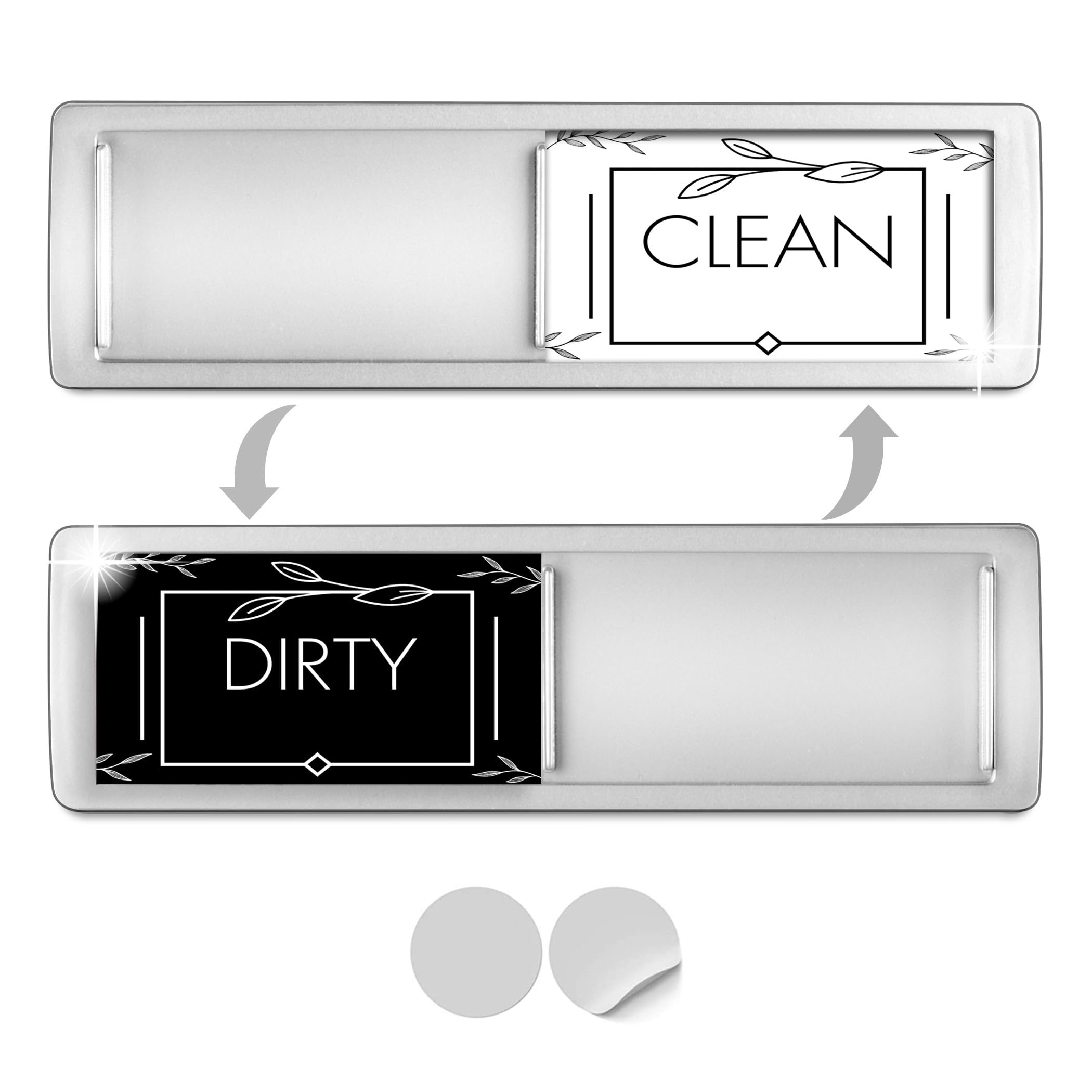 Premium Clean Dirty Magnet for Dishwasher Magnet, Clean Dirty Sign - Dishwasher Magnet Non-Scratch Easy to Read and Strong Slide for Changing Signs, Sleek Design, Heavy Duty Magnet