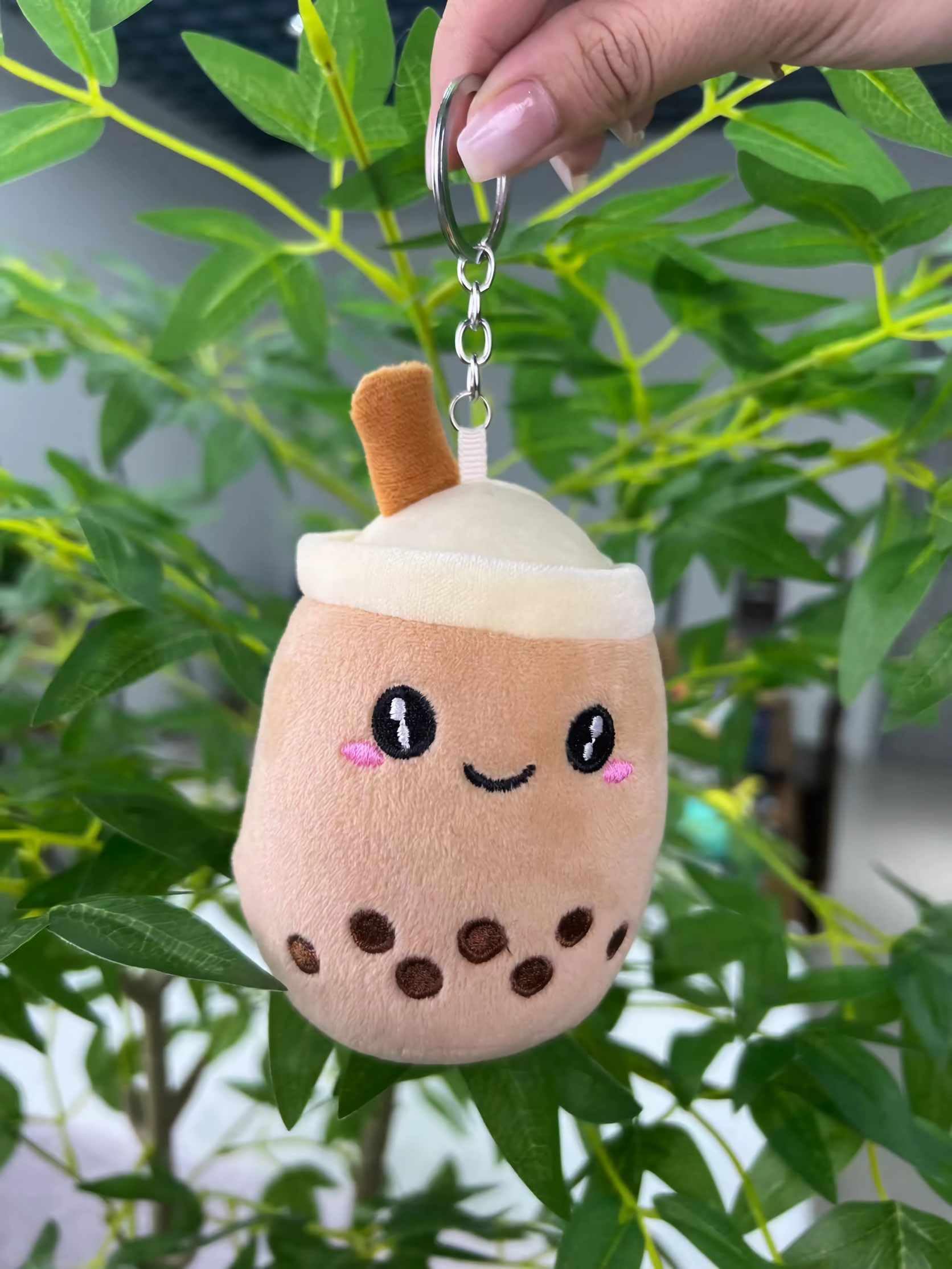 Lefe Liee cute boba plush keychain for girls, kawaii bubble tea key chains for backpacks, boba tea squishmallow plushies accessories stuff, boba themed gifts