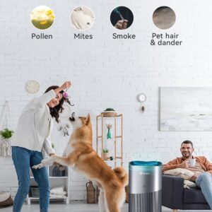 Air Purifiers for Home Large Room up to 2015 Sq Ft, CADR 450m³/h, H13 True Hepa Air Purifiers with PM2.5 Display, Smart WiFi and Auto Mode Sensor, Filters 99.97% of Pet Hair Pollen, ETL Certified