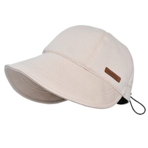 Women Cotton Spring Baseball Cap - Cotton Golf Sun Hat for Spring Summer Outdoor Beige