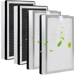 25 replacement filter compatible with ma series air purifier 25 s1/w1/b1,3 in 1 stage with pre-filter,h13 true hepa,and activated carbon,4-pack