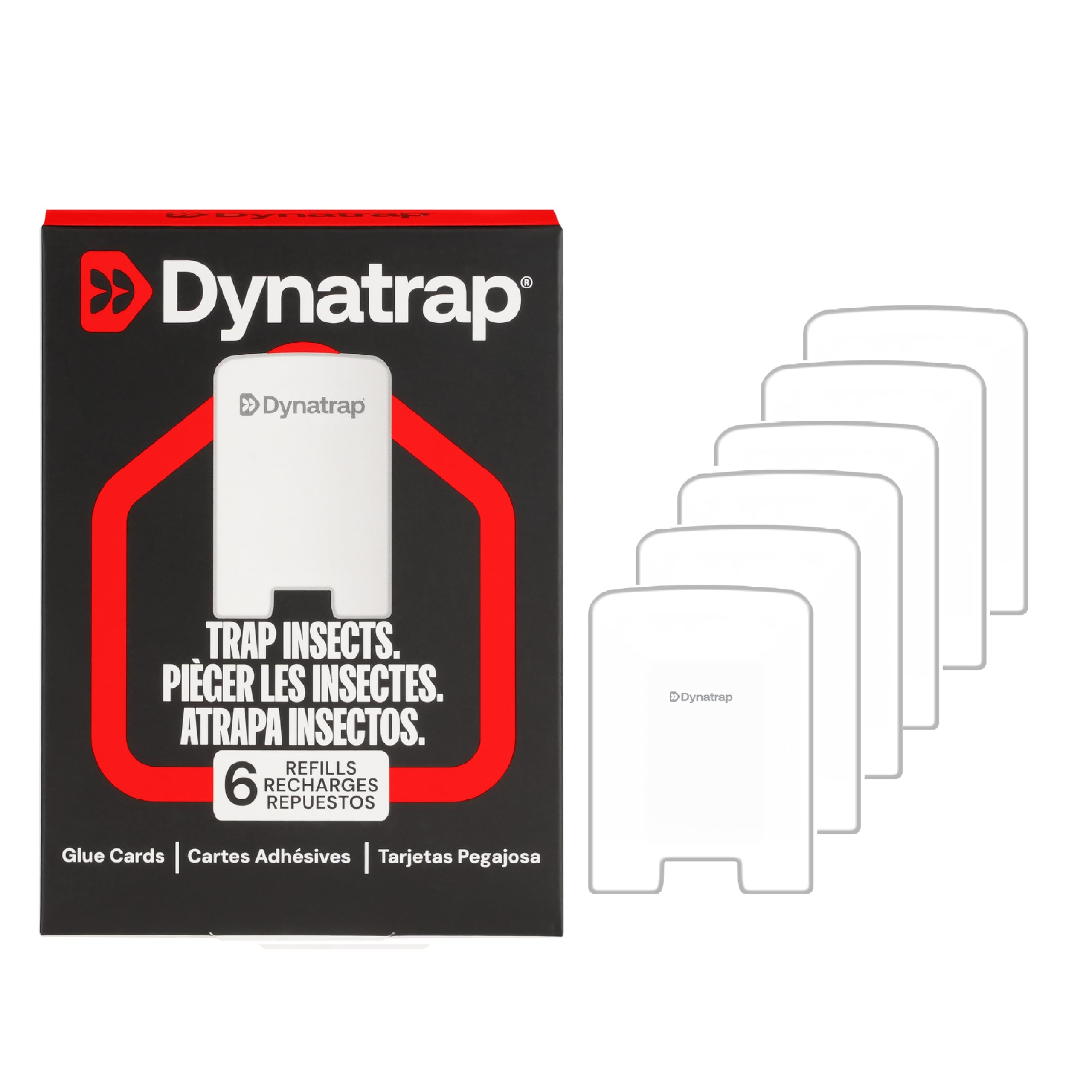 Dynatrap 23007 Glue Card Refills for Indoor Dynatrap Fly Trap Models DT3007 and DT3007W - 6 Glue Card Refills