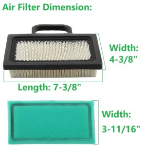 Annolai 499486 499486S Air Filter LA135 Tune Up Maintenance Service Kit for John Deer-e LA120 LA130 LA140 LA150 L120 LA145 D130 D140 GY20575 GY21056 BS 695667 698754 V-Twin 18-26 HP Mower