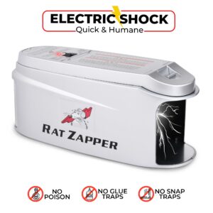 Rat Zapper - Electric Mouse Traps Indoor for Home - Safe and Effective Mice Traps for House Indoor Kill - Rat Zapper Electronic Rat Trap Reusable and No Touch - Outdoor Electric Rat Trap