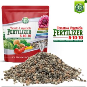 5-10-10 Tomato & Vegetable Fertilizer - Made in USA - Nitrogen, Phosphorus, Potassium Plant Food for Indoor/Outdoor Plants & Flower Gardens - Promotes Vigorous Growth and Big Blooms!