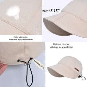 Women Cotton Spring Baseball Cap - Cotton Golf Sun Hat for Spring Summer Outdoor Beige