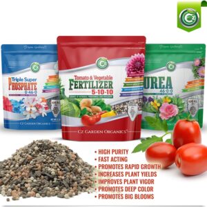 5-10-10 Tomato & Vegetable Fertilizer - Made in USA - Nitrogen, Phosphorus, Potassium Plant Food for Indoor/Outdoor Plants & Flower Gardens - Promotes Vigorous Growth and Big Blooms!