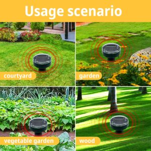 10pk Solar Upgrade Mole Repellent for Lawns Gopher Repellent Ultrasonic Powered Snak Repellent Deterrent Mole Repeller Mole Repellent Outdoor Lawns Yard Garden All Pests Stakes Chaser Sonic Spikes (1)