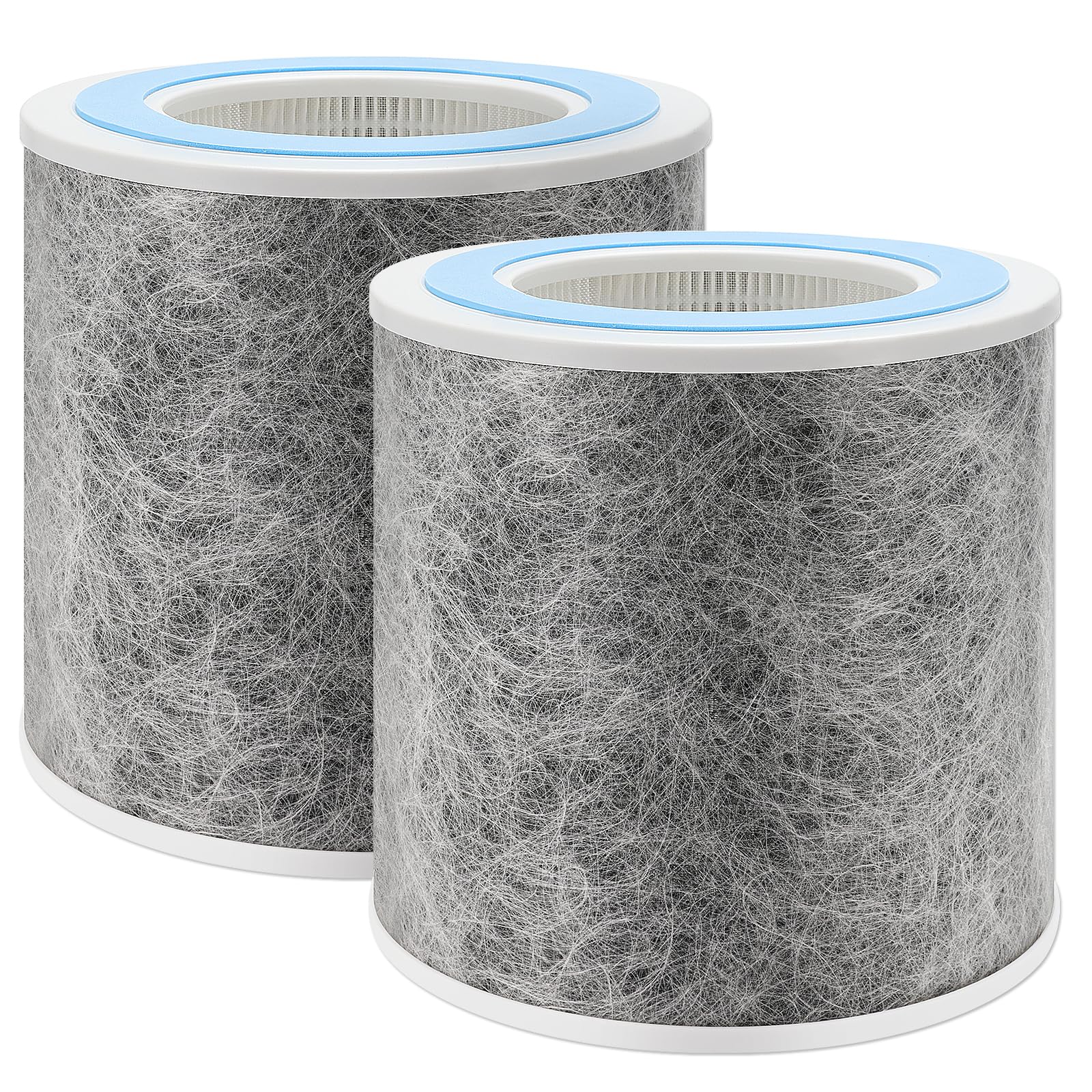 DerBlue 2pack HP100 HP102 HP152 True HEPA Replacement Filter Compatible with Shark Air Purifier HP100,HP102,HP130,HP132 and HC450, HC451, HC452, HC455,Compare Part #HE1FKPET, HE1FKBAS Filter