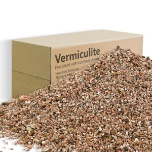 12QT Vermiculite, 2-4mm Fine Grade Horticultural Vermiculite for Plants and Gardening, Vermiculite Bulk houseplants Mushrooms to Maintain Soil Moisture and Plant Growth