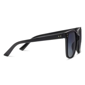 Peepers by PeeperSpecs Women's Poolside Polarized Sunglasses Square, Black, No Correction