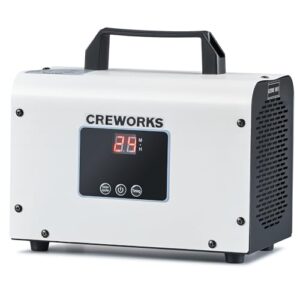 creworks digital ozone generator, 25000 mg/h high capacity ozone machine for car home smoke pet odor removal, commercial ozone odor eliminator air purifier with adjustable settings for 3200 sq ft room