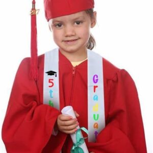 5TH Grade Graduation Stole Class of 2024, 5TH Grade Graduation Sash for 5th Grade Graduation Party Decorations 2024 JD-5TH-X Boy Girl Kids Fifth Grade Graduation Decorations Supplies