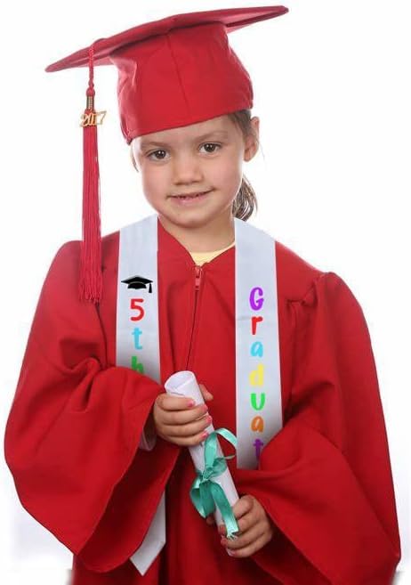 5TH Grade Graduation Stole Class of 2024, 5TH Grade Graduation Sash for 5th Grade Graduation Party Decorations 2024 JD-5TH-X Boy Girl Kids Fifth Grade Graduation Decorations Supplies