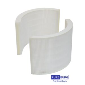 PUREBURG Replacement Filter Set Compatible with Crane EE-7002AIR Air Purfier HS-1941,2-Pack (4 Filters) H13 HEPA Air Clean Dust