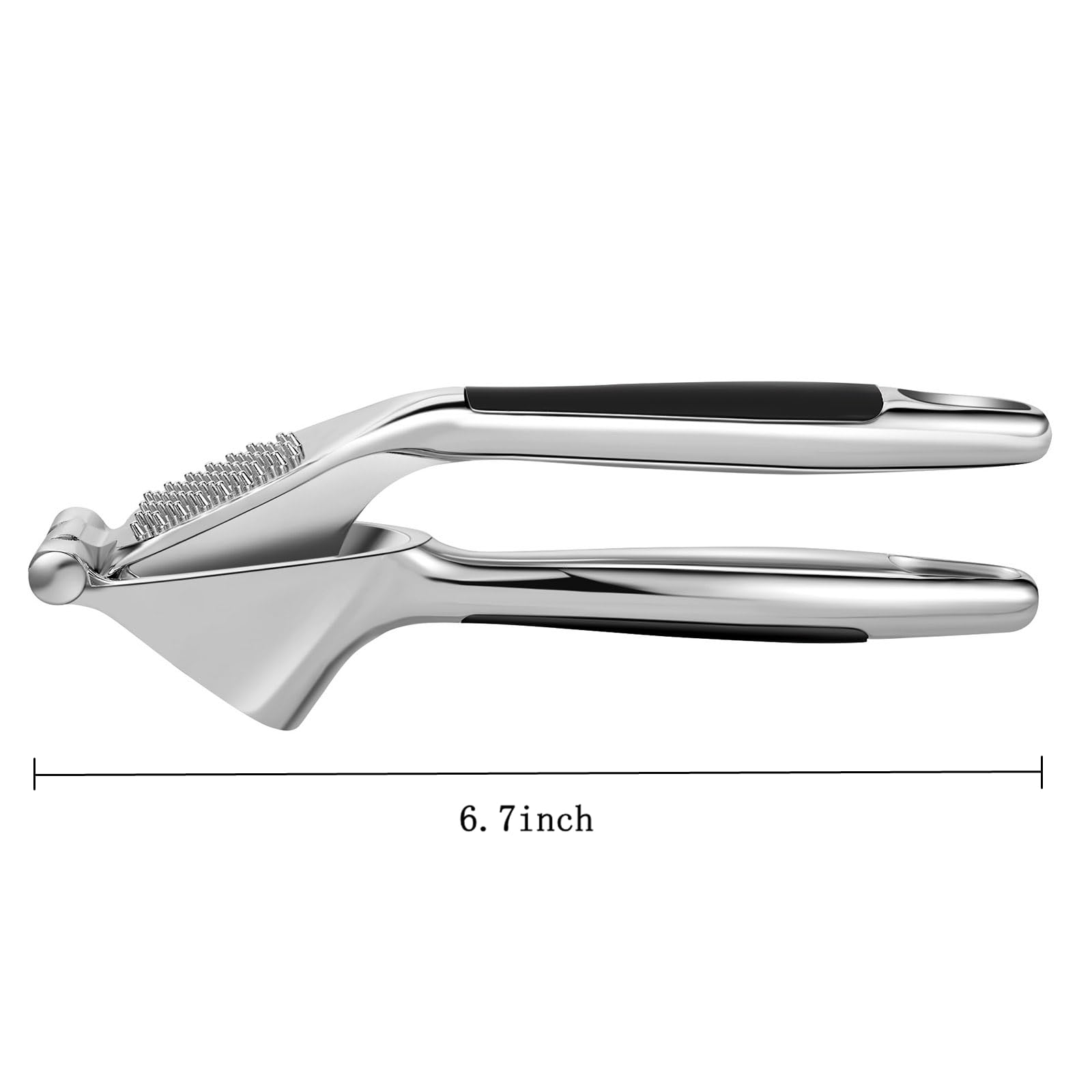 Honsen Garlic Press Easy to Squeeze and Clean, Zinc Alloy Garlic Mincer & Crusher with Soft Easy-Squeeze Ergonomic Handle