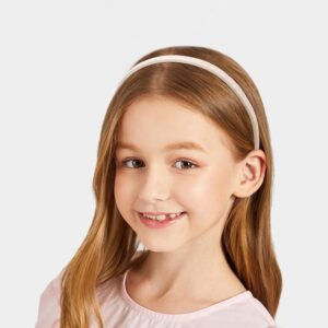 Chanaco Girls Sparkly Cute Soft Glitter Bow Heart Non-Slip Headbands Set - 6 Pcs for Toddlers and Kids Ages 4-12