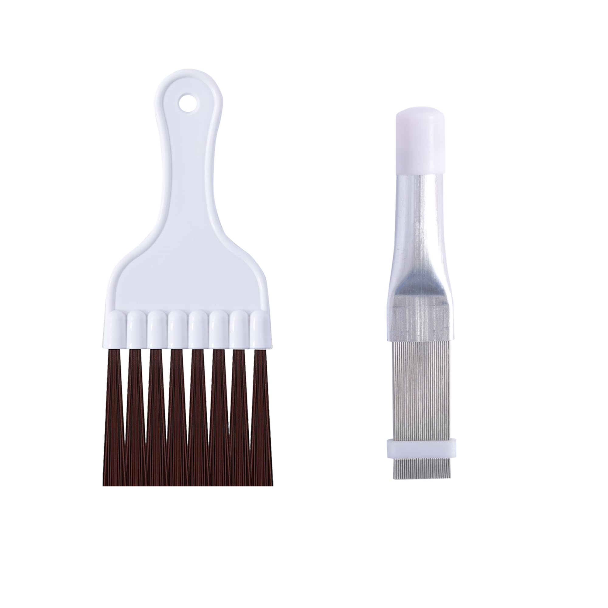 LONCHDAN 2Pcs Air Conditioner Fin Comb Cleaner kit AC Coil Cleaning Brush Condenser Fin Straightener AC Evaporator Comb Radiator Repair Clean Tool